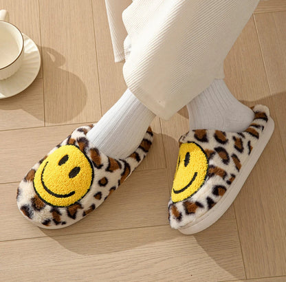 Leopard Smiley Slippers