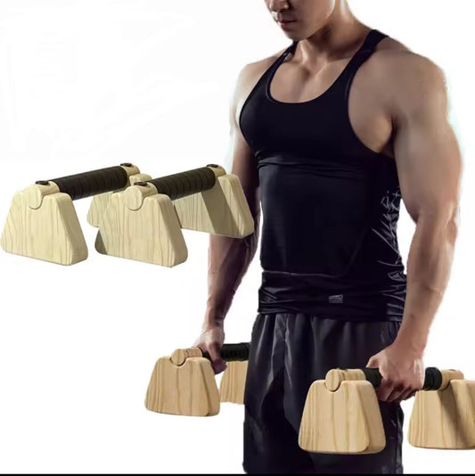 Holz Parallettes – Push-up & Calisthenics Griffe aus Buchenholz (20–50 cm)