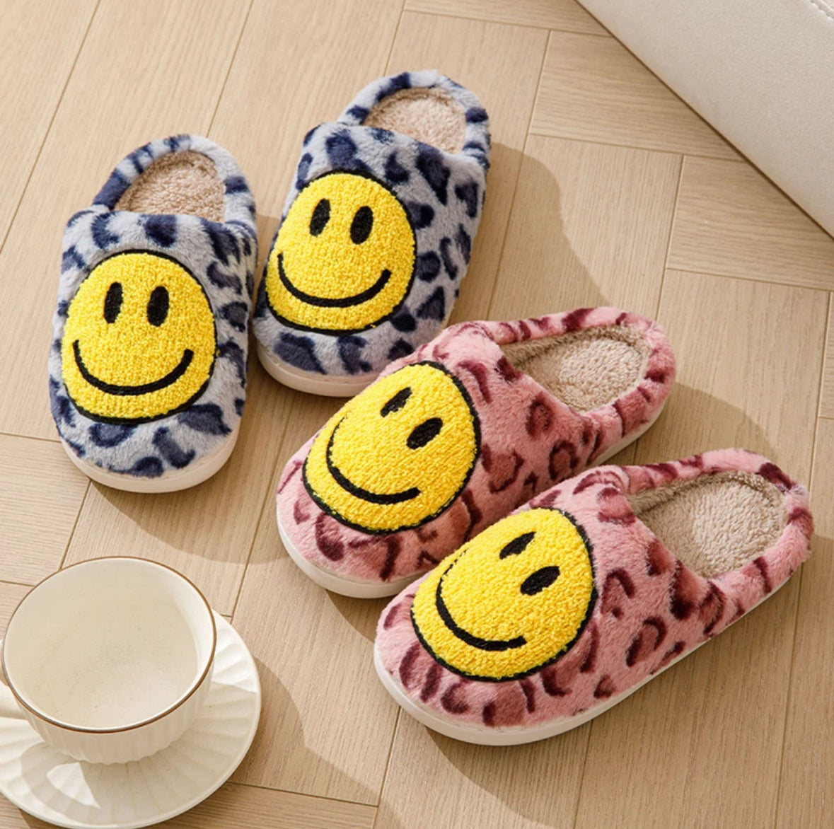 Leopard Smiley Slippers