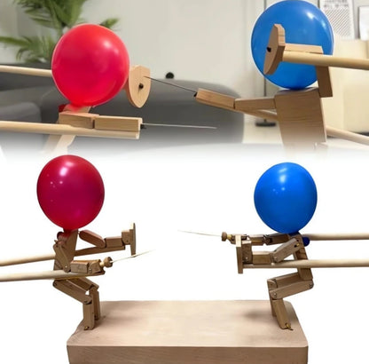 Battle-Game mit Holzfiguren (inkl. 100 Ballone)